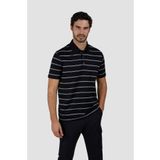PAUL&SHARK Erkek Regular Fit Kısa Kollu Çizgili %100 Pamuklu Siyah Polo Yaka T-Shirt -369 25411303