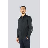 PAUL&SHARK Erkek Regular Fit Kolunda Logo Baskı Desenli Uzun Kollu Siyah Gömlek -011 25413505