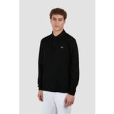 PAUL&SHARK Erkek Regular Fit Polo Yaka Pamuklu Uzun Kollu Siyah Polo Yaka T-Shirt -011 C0P1229