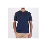 PAUL&SHARK Erkek Yuvarlak Yakalı Kolu Yüzgeç Detaylı Pamuklu Lacivert-Beyaz T-Shirt -13E 25411017