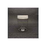 Pause Art Home 250 Cc Silindir Pet Kavanoz - Beyaz Plastik Kapaklı - 250 Ml Plastik Kavanoz ( 3adet)