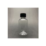 Pause Art Home 4 Adet Plastik Boş Şişe Siyah Kapaklı Çok Amaçlı Şişe Kavanoz 4x50ml