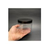 Pause Art Home 500 CC SİLİNDİR SERT PLASTİK KAVANOZ - SİYAH KAPAKLI - 500 ML ÜST KALİTE PET KAVANOZ