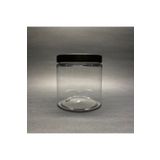 Pause Art Home 750 CC SİLİNDİR SERT PLASTİK KAVANOZ - SİYAH KAPAKLI - 750 ML ÜST KALİTE PET KAVANOZ