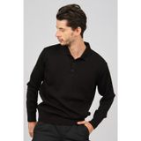 Pave 4358104 Siyah Polo Yaka Yün Erkek Kazak