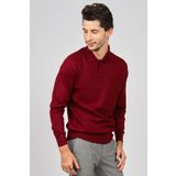 Pave 4536034 Bordo Baklava Desenli Yün Erkek Kazak