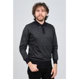 Pave 4537094 Lacivert Polo Yaka Desenli Yün Erkek Kazak