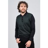Pave 4537134 Lacivert Polo Yaka Desenli Yün Erkek Kazak