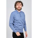 Pave 4538004 Mavi Polo Yaka Yün Erkek Kazak