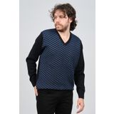 Pave 4539082 Lacivert V Yaka Desenli Yün Erkek Kazak