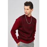 Pave 4539200 Bordo Baklava Desenli Yünlü Erkek Kazak
