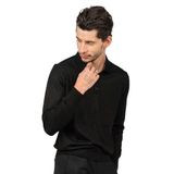 Pave Polo Yaka Yün Kazak, M, 8045320208004, Siyah, Erkek