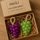 Pavili Ikili El Yapımı Üzüm Sabun Seti – Doğal & Asılabilir Dekoratif Sabun (Renk Seçimli) - doğal sabun