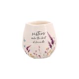 Pavilion Gift Company - Sister - 8oz Seramik Mum, Yasemin Kokulu Mum, Kız Kardeşten Kız Kardeşler Hediyesi, Kadınlar için İlham Verici Hediyeler, En İyi Arkadaş Bestie BFF Rahatlatıcı Mum, 1 Sayı, Krem