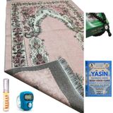 Pavrika 5 Parça 1Xşönil Seccade , 1X Tesbih+Pusula, 1X Yasin-İ Şerif(Cep Boy), 1Xesans, 1Xzikirmatik 60 x 90