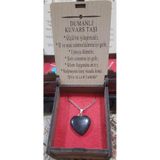 Pavrika Dumanlı Kuvars Taşı Kolye Özel Ahşap Kutulu