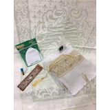 Pavrika Simli Namazlık ,Tesbih ,Esans ,Misvak ,El Örgüsü Takke Set 120 x 70