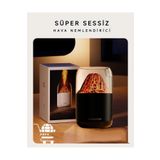 pavx 300 ml Hava Nemlendirici Buhar Makinası Rgb Işıklı Dekoratif Yanardağ Siyah Renk