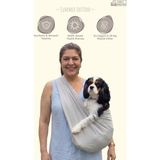Paw And Hug Köpek Ana Kucağı Yazlık Hava Alan Kumaş 0-10 kg Küçük Irk Köpek Taşıma Çantası Summer Edition - Açık Gri