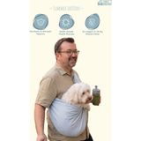 Paw And Hug Köpek Ana Kucağı Yazlık Hava Alan Kumaş 0-10 kg Küçük Irk Köpek Taşıma Çantası Summer Edition - Bebe Mavisi