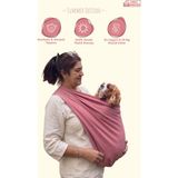 Paw And Hug Köpek Ana Kucağı Yazlık Hava Alan Kumaş 0-10 kg Küçük Irk Köpek Taşıma Çantası Summer Edition - Pudra Pembesi