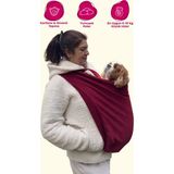 Paw And Hug Köpek Polar Taşıma Çantası Ana Kucağı – Omuzdan Taşınabilir Kışlık– Yumuşak ve Sıcak - Bordo