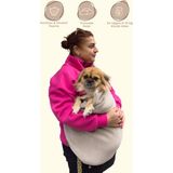 Paw And Hug Köpek Polar Taşıma Çantası Ana Kucağı – Omuzdan Taşınabilir Kışlık– Yumuşak ve Sıcak - Cappuccino