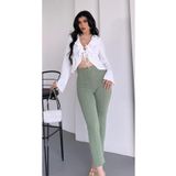 Paw Garage Kadın Diane Yüksek Bel Toparlayıcı Likralı Dar Paça Çimalı Kumaş Pantolon