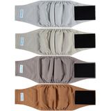 Paw Legend Yıkanabilir Köpek Bezi Erkek Köpek Göbek Bantları Erkek Köpekler için Bebek Bezi Yeniden Kullanılabilir Köpek ve Köpek Bezi Erkek (4'lü Paket, Büyük)