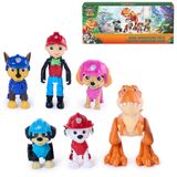 PAW Patrol 6 Oyuncak Figürlü Dino Film Dino Macera Paketi | 6'lı Paket Aksiyon Figürleri Koleksiyonu, Ryder Rex ve Timmy T-Rex, Prehistorik Tema, 3 Yaş ve Üzeri Çocuk Oyuncakları İçerir