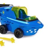 Paw Patrol, Aqua Pups, Chase Köpek Yavrusu Figürlü Köpek Balığı Tasarımlı Ana Araç, Oyuncak Araba