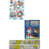 Paw Patrol Çıkartmalı Çizim Maceraları + Boyama Kitabı 2'li Set + Mat. Öğreten Cetvel