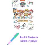 Paw Patrol Çizim Devriyesi Boyama Kitabı + Renkli Fosforlu Kalem