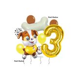 Paw Patrol İş Araçları İnşaat İşçisi Köpek Rubble 3 Yaş Balon Set Pav Petrol Konsept Doğum Günü Set