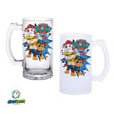 Paw Patrol Kulplu Bira Bardağı Buzlu Veya Şeffaf Seçenekli 0334