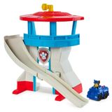 Paw Patrol Mini Quartier Generale kontrol kulesi, Chase tarafından 1 araç pisti ve 1 araç ile - oyun seti - 3 yaş ve üzeri - çok renkli