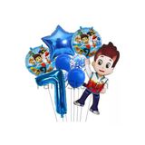 Paw Patrol Ryder 7 Yaş Lacivert Balon Set Paw Patrol Ryder Konsept Doğum Günü Parti Balon Set