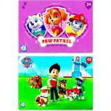Paw Patrol Ryder ve Arkadaşları 2 li Puzzle Yapboz Set (24+48parça)