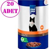 Paw Paw Kedi Yaş Maması Somonlu 85 gr 20 Ad
