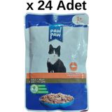 Paw Paw Somonlu 24x85 gr Yaş Kedi Mama