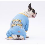 Paw-Some Kedi Köpek Pijaması - Kedi Köpek Tulumu - Kedi Köpek Kıyafeti - Mavi - XL