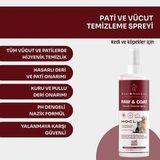 Paw&Coat, Vücut ve Pati Temizleme Spreyi, %100 Doğal Günlük Temizlik ve Bakım