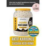 Pawdaz Aktif Karbonlu Cassava Kedi Kumu – Kokusuz, Hızlı ve Güçlü Topaklanma - 5 Litre