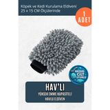 pawdaz Hav'lı Kedi ve Köpek Kurulama Eldiveni (25x15 CM) - 4 Kat Fazla Emicilik