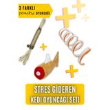 pawdaz Stres Gideren Kedi Oyuncağı Seti - Golden + Tünel + Büyük Matatabi