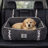 Pawgo, Premium Taşınabilir Kedi ve Köpek Araba Koltuğu, Tasma Klipsli, Ayarlanabilir Kayışlı - Antrasit