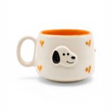 Pawicci El Yapımı Seramik Köpek Desenli Kupa, 200 ml Doğal Çay Kahve Bardağı, Handmade Pottery Mug, Pet Lover Hediye, Gıda Güvenli Seramik (TURUNCU)