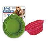 Pawise 2000 ml Köpekler için Silikon Katlanabilir Seyahat Mama ve Su Kabı