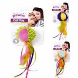 Pawise 5 cm Karışık Renkli Kumaş Tüylü Top Kedi Oyuncağı