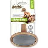 Pawise Ahşap Tutma Saplı Oval Kedi ve Köpek Tarama Fırçası Medium